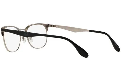 Ray-Ban 0RX6346 Full Rim Square Unisex Eyeglasses - Size 52 (Top Black on Silver)