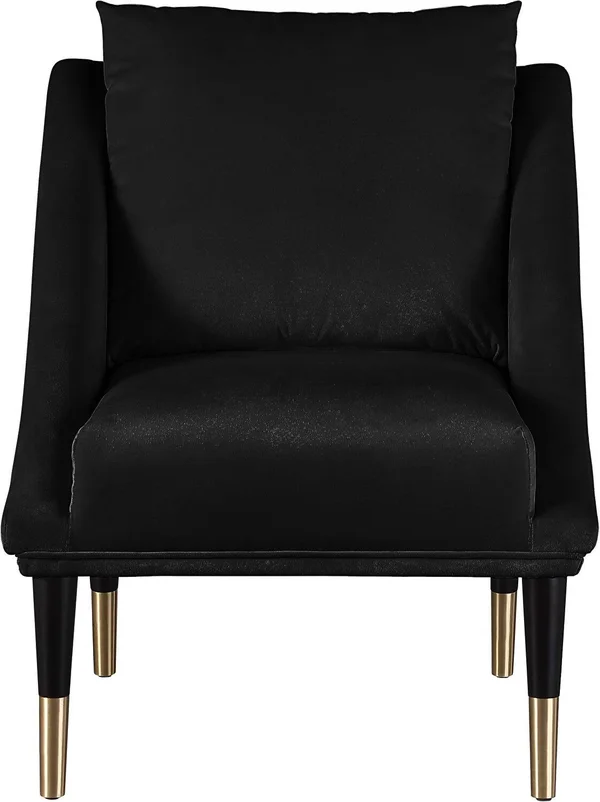 Meridian Furniture Elegante Black Velvet Accent Chair