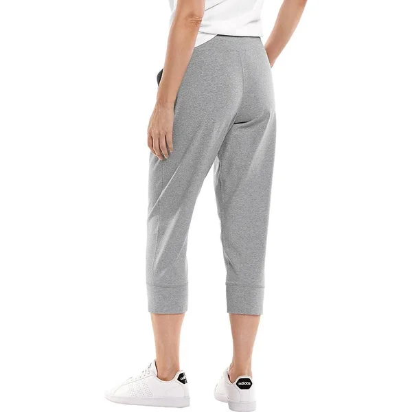 Coolibar Plus Size Women's Maho Weekend Crop Joggers - Pants for Women, Grey, 3X