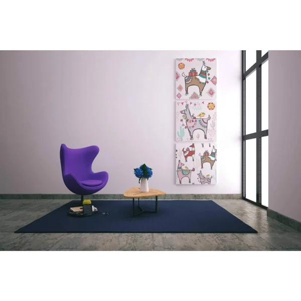 Epic Graffiti Playful Llamas III by Farida Zaman - Giclee Canvas Wall Art, 12x22X12x22 37x22 x 37x22