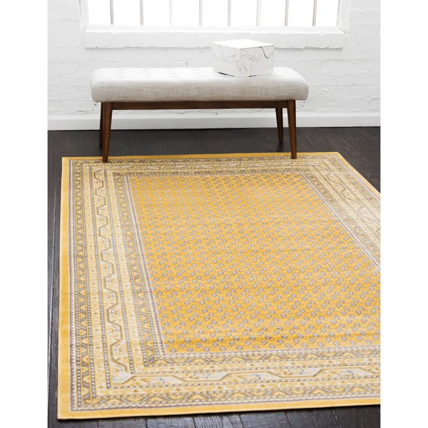 Unique Loom Allover Williamsburg Area Rug - 9& x 12& (Yellow)