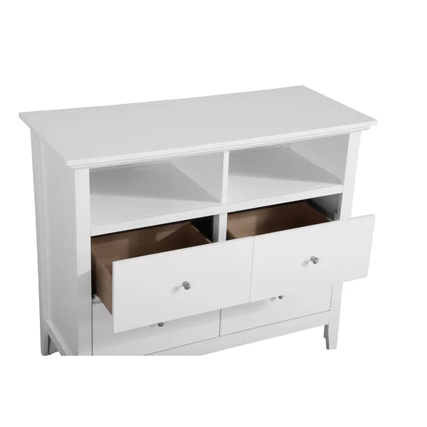 Glory Furniture Hammond 4 Drawer Wooden Media Chest Pink