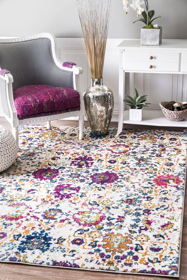 nuLOOM Floral Damask Rosemary Area Rug, 5& x 7& 5