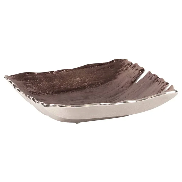 Howard Elliott Square Smoky Bronze Aluminum Bowl - Small - 51314