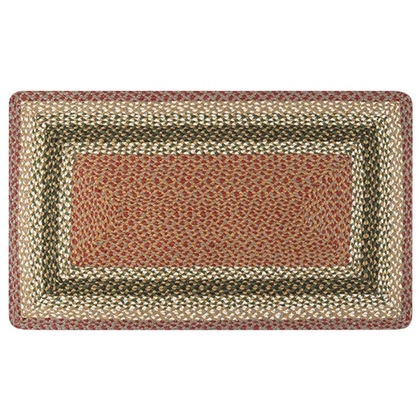 Earth Rugs Rectangle Area Rug 27x22 x 45x22 Olive/Burgundy/Gray