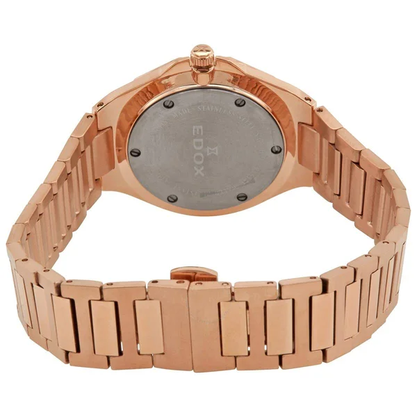 Edox Delfin Quartz Grey Dial Ladies Watch 57005 37rm Gir