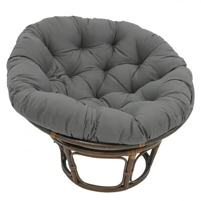 Orndorff 44x22 Wide Tufted Papasan Chair World Menagerie Fabric: Gray