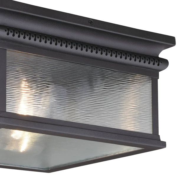 Vaxcel Cambridge 2 Light Outdoor Flush Mount, Oil Rubbed Bronze T0472