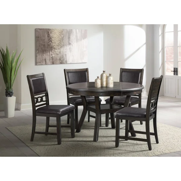 Taylor Standard Height Faux Leather Side Chair Set in Walnut - Picket House Furnishings DAH505SPC