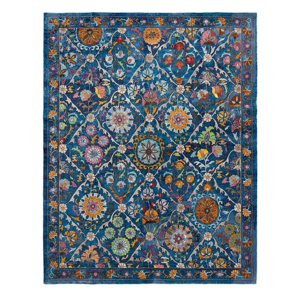 Gertmenian Brea Bizet Area Rug - Blue, 2.5x8 ft