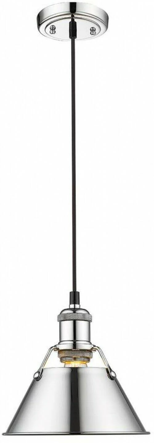 Golden Lighting 3306-S CH-CH Orwell Mini Pendant Light, Chrome