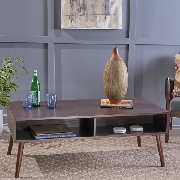 Christopher Knight Home Azzura Mid Century Modern Faux Wood Coffee Table by - Size: Walnut, Brown