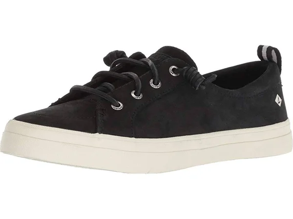 Sperry Women's Crest Vibe Washable Leather Sneakers - Black - Size 8