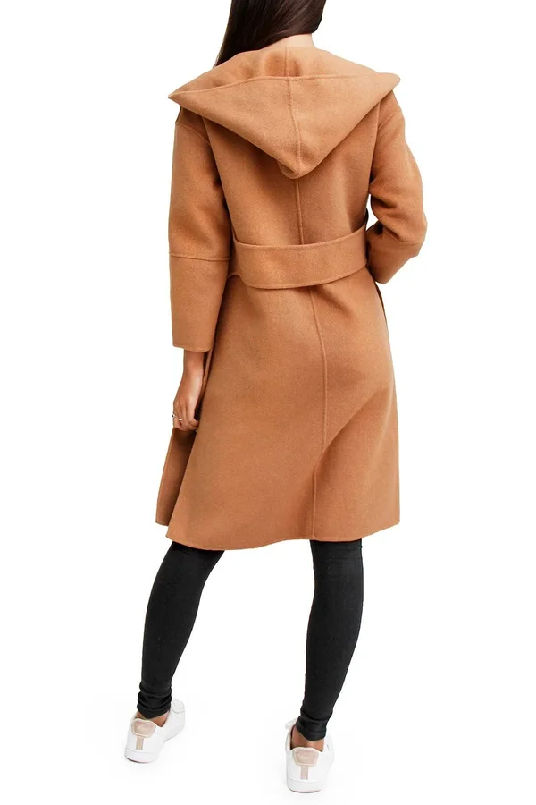 Walk This Way Wool Blend Oversized Coat - Camel - L