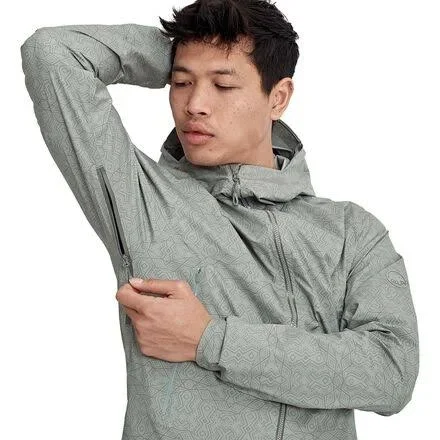 Mammut Men's Masao Light Hardshell Hooded Jacket - XL - Granit
