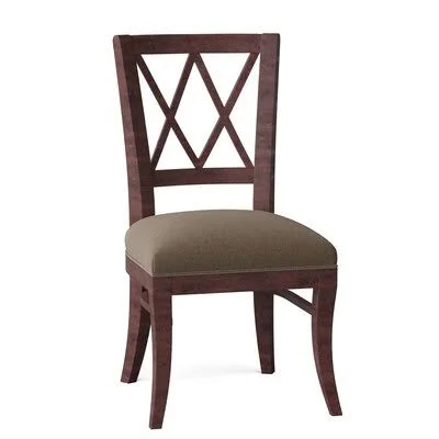 Portsmouth Cross Back Side Chair Fairfield Chair 9953 Blush/Montego Bay 38x22H x 20x22W x 23x22D
