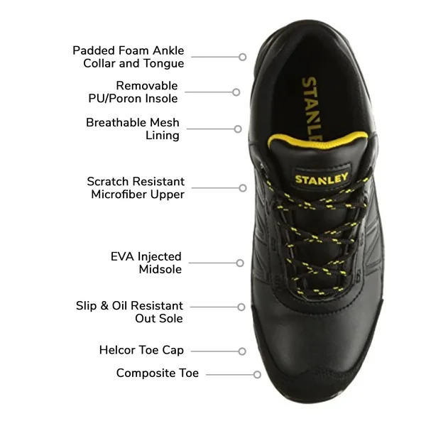Stanley Laser Composite Toe Static-Dissipative Work Athletic Shoe