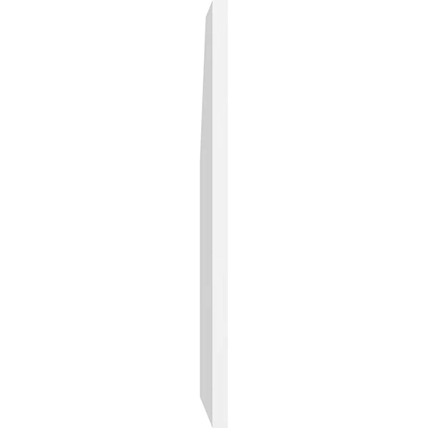 Ekena Millwork GVPOR20X3001SN 20x22W x 30x22H Half Octagon Top Right Surface Mount PVC Gable Vent: Non-Functional, w/ 3-1/2x22W