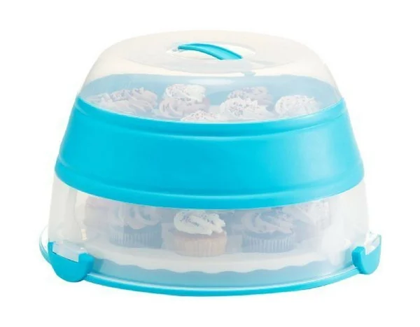 Prepworks by Progressive Collapsible Cupcake and Cake Carrier - 24 Cupcakes, 2