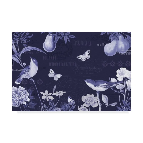 Trademark Fine Art 'Botanical Blue IV' Canvas Art by Katie Pertiet, Size: 22 x 32