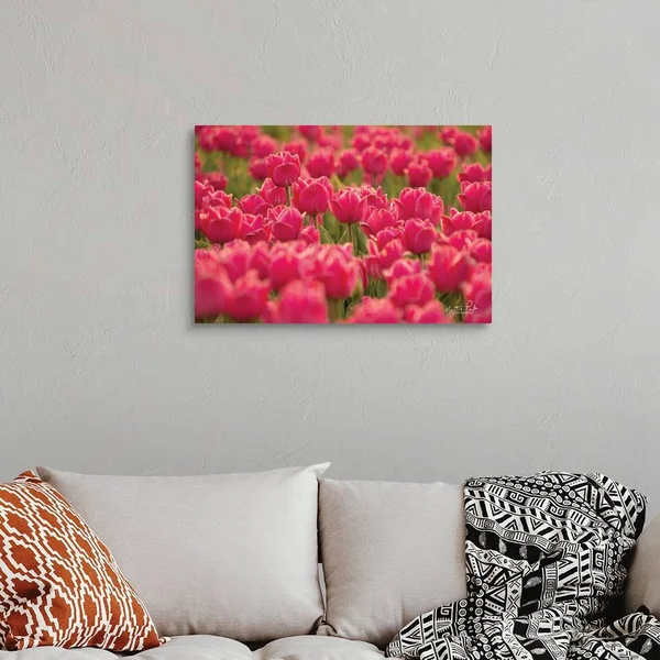Pretty Pink Tulips - Canvas Wall Art, 30x20, Great Big Canvas