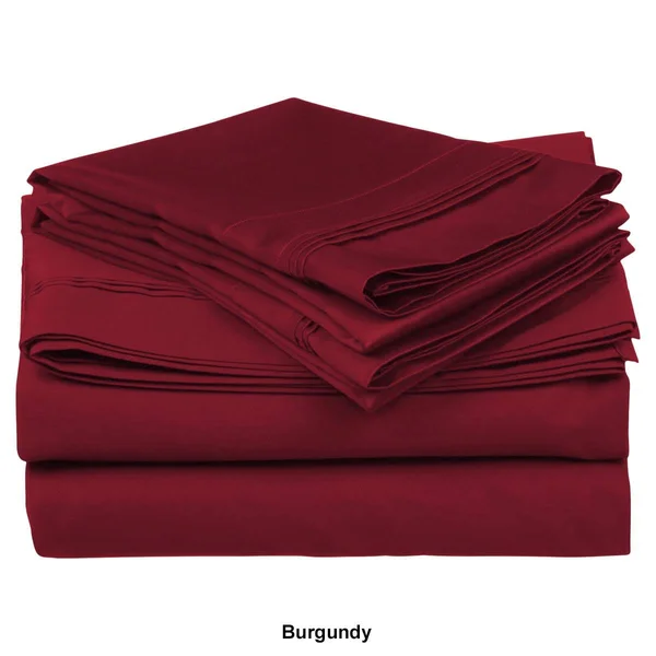 Egyptian Cotton 650 Thread Count Solid Sheet Set California King-Linen