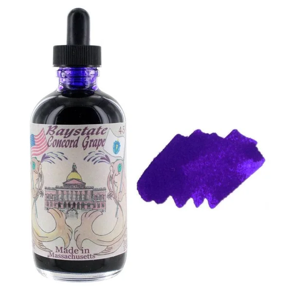 Noodler&s Ink Fountain Pen Bottled Ink with Eyedropper - 4.5 Ounces, Free Pen, 10 Color Options (Baystate Blue)