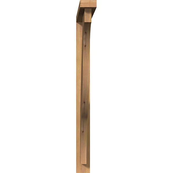 Ekena Millwork 1462333 3 1/2x22W x 40x22D x 40x22H Funston Block Smooth Bracket w/ Offset Brace - Western Red Cedar