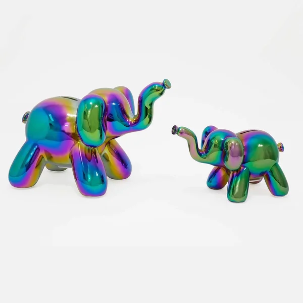 Made by Humans Money Bank Balloon Baby Elephant Blue
