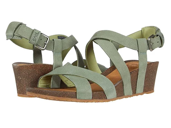 Teva Women's Mahonia Wedge Cross Strap - Calliste Green - 6
