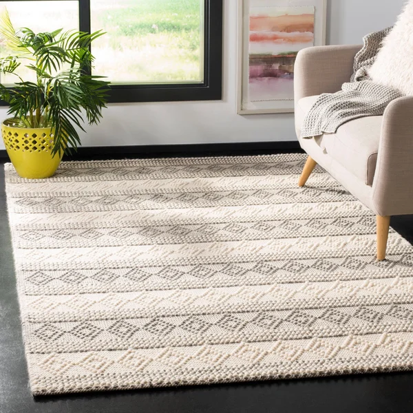 Safavieh Natura NAT750F 5& x 8& Grey, Ivory Rug