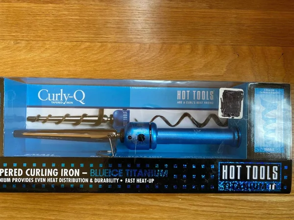 Hot Tools Blue Ice Titanium 3/4x22 Tapered Cone Curling Iron HTBL1850