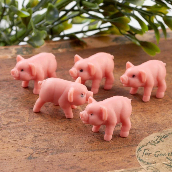 Dollhouse Miniature Pink Baby Pigs - True Vintage, 1'' x 1/2'', Craft Supplies, Doll Making Supplies from Factory Direct Craft