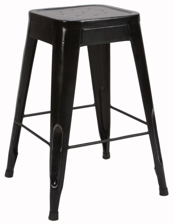 Homelegance Amara 24 inch Metal Stool - Black Color, Set of 4