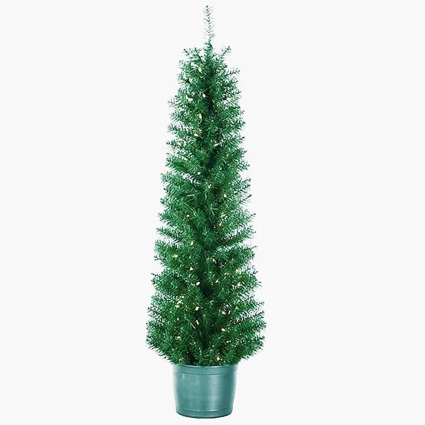 Kurt Adler 5& Pre-Lit Potted Tree Set (Set of 2 Trees)