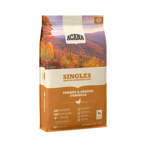 ACANA Singles Turkey & Greens Dry Dog Food 25 lbs