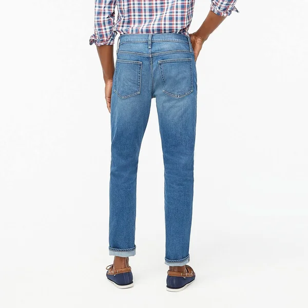 J.Crew Factory Mens Straight-Fit Jean in Signature Flex (Light Medium, Size 33x30)