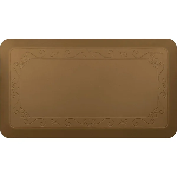 Smart Step Home Collection 72 inch by 20 inch Fleur-de-lys Mat, Tan, 72 x 20 x 5