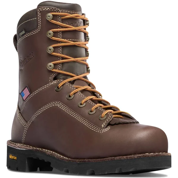 Men's Danner Quarry USA 8x22 Brown Alloy Toe