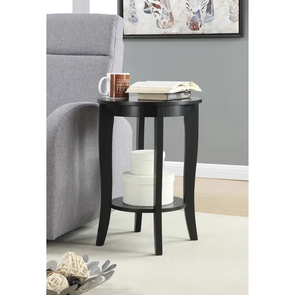 Copper Grove Aubrieta Round Side Table Driftwood/White