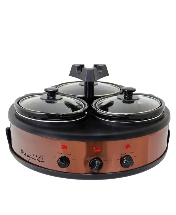 MegaChef 1.5-Quart Slow Cooker - Brushed Copper/Black