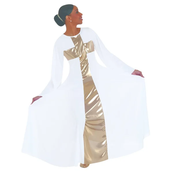 Body Wrappers Praise Dance Cross Long Dress