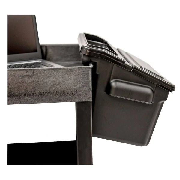 Luxor Two Shelf Cart with Outrigger Bins