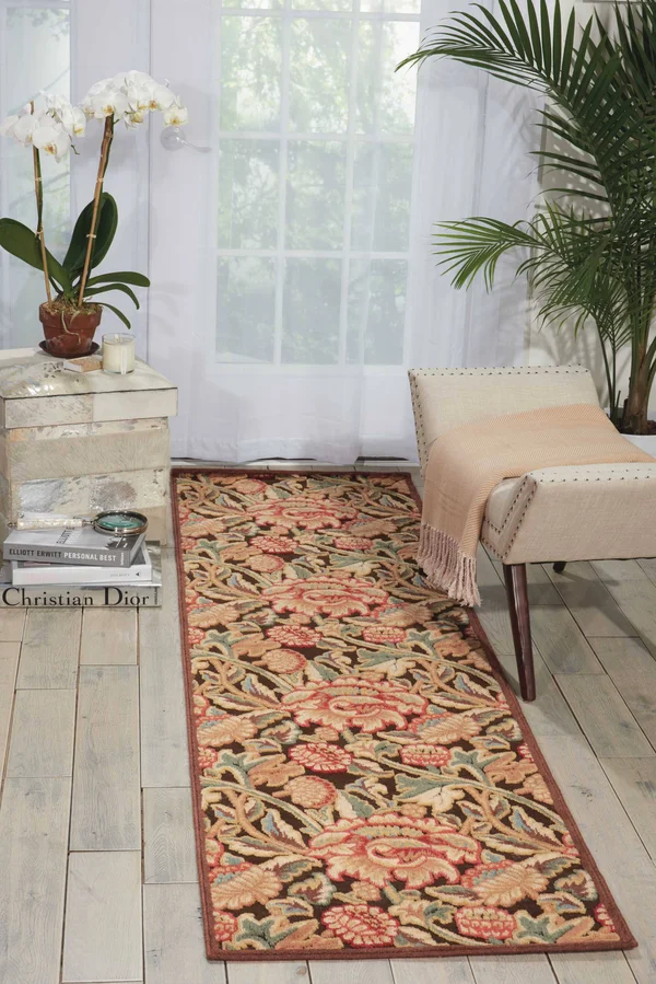 Nourison Graphic Illusions GIL10 Brown Rug - 2 ft 3 in x 8 ft