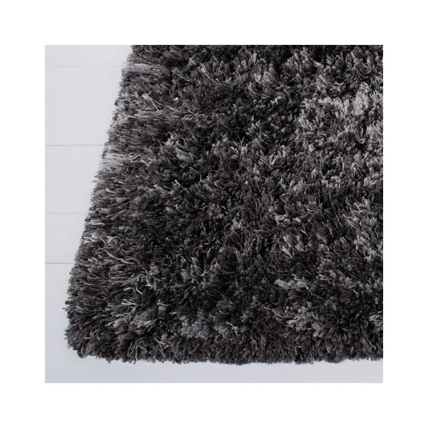 Safavieh Iceland Issie Abstract Shag Area Rug, Dark Grey/Ivory, 5&3 inch x 7&6 inch