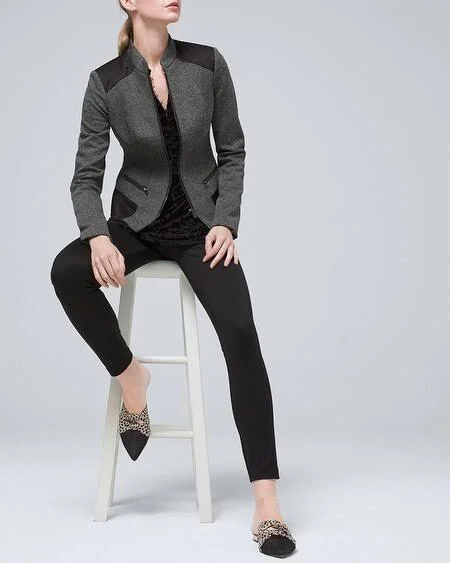 Women's Scuba Knit Whbm Runway Leggings, Black, Size 8 - Regular by White House Black Market