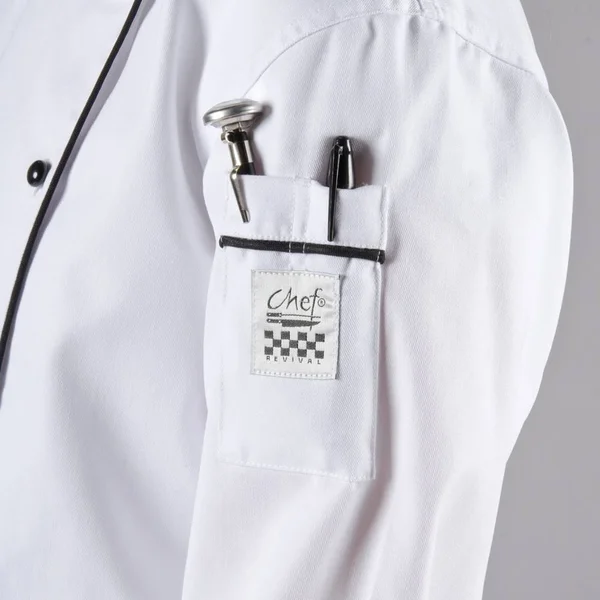 Chef Revival LJ044-XS Ladies Poly Cotton Brigade Chef Jacket, X-Small, Black PIPING