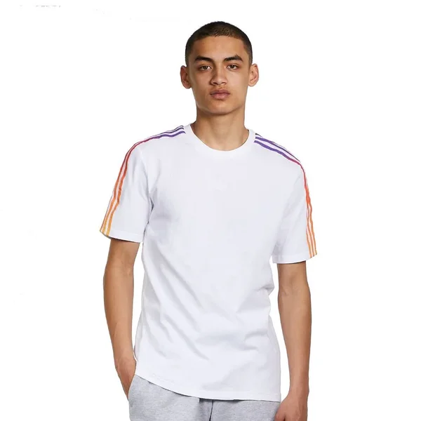 Adidas Originals Sport 3 Stripe T Shirt White