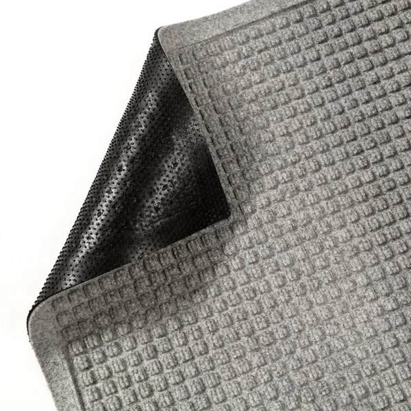 Basketweave Recycled Water Trapper Floor Mat - Charcoal, Size 1&11.5