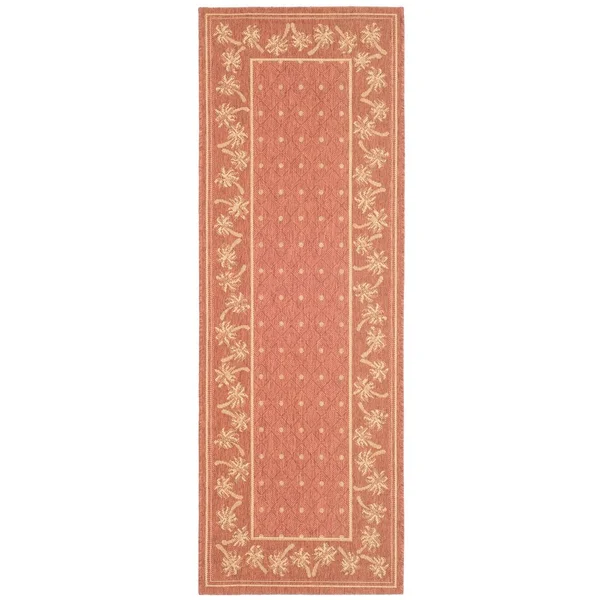 Safavieh 8& x 11& Courtyard CY5148A Rust, Sand Rug